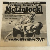 McLintock Tv Guide Vintage Print Ad John Wayne Maureen O’Hara Tpa13 - $5.93