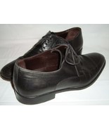 Bruno Magli Rale Black Leather Oxfords 8 Lace Up Dress Shoes - $137.08 CAD