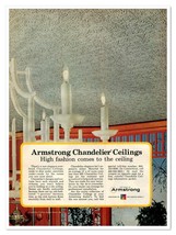 Armstrong Chandelier Ceilings Barbary Design Vintage 1972 Full-Page Maga... - £7.75 GBP