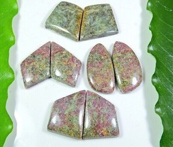 Ruby in Zoisite 36.42ct 24x21x5mmt Natural Cabochon for Jewelry Making (4 pairs) - £12.13 GBP