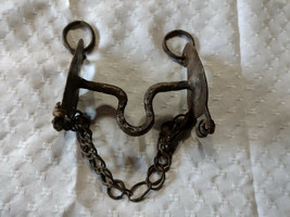 Old Iron Solid Handcrafted Unique Shape  Horse brakes signed M.M.Arias a... - $58.41