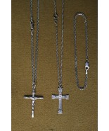 .925 Cross &amp; Bracelet &amp; Russian Orthodox Antique Cross - $233.82 CAD