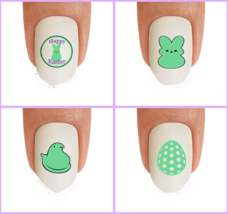 1 Set Egg Bunny Ears Green Waterslide Nail Decal Transfers #MNMZ - $5.98