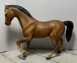 Brown Horse Figurine Vintage Retro Plastic  Hong Kong - £12.19 GBP