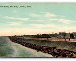 Tramonto Route Mare Muro Galveston Texas Tx DB Cartolina U19 - $3.03