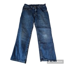 Wrangler Boys Size 10 Husky Adjustable Waist Straight Denim Blue Jeans - £10.46 GBP