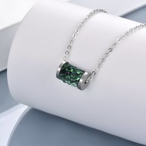 S925 Sterling Silver Moldavite Crystal Pendant Necklace - Authentic Green Tektit - £47.18 GBP