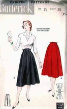 Vintage 1950&#39;s Misses&#39; SKIRT Pattern 5881-b Size 26 Waist - UNCUT - $15.00