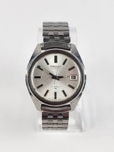 Seiko Automatic 17j Men&#39;s Watch 7005-8020R Silver Dial &amp; band Running Good - £93.02 GBP