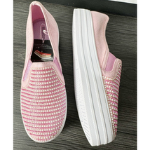 Skechers Girls Double Up Shiny Dancer Shoes Pink Rhinestone Beads Size 3 - $27.72