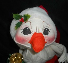 Vintage 1990 Annalee Mobilitee Doll Santa Duck Christmas Stuffed Animal Plush - £29.61 GBP