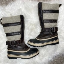 Sorel Helen of Tundra II Winter Boots Womens 6 Leather and Sherpa Zip Up... - $39.19