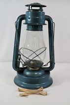 Anchor Brand Hurricane Paraffin Kerosene Lantern #285 Light Blue Vtg China 14&quot; - £29.87 GBP