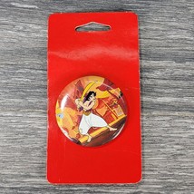 Vintage 90s Disney Aladdin Pin Round Button Exchange LTD 1990s Animated Movie - £2.88 GBP