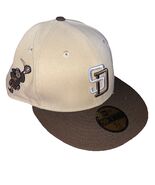 New Era 59FIFTY San Diego Padres Catching Friar Patch Khaki Brown Green UV - $634.16 MXN