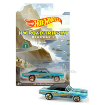 Yr 2013 HW Road Trippin&#39; 1:64 Die Cast Car #13 Highway 1 Blue &#39;69 DODGE CHARGER - £19.66 GBP