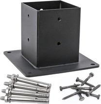 4 Pack Stainless Steel Flange Anchor Base For 4X4(Actual Size:, Black Finish - £92.52 GBP