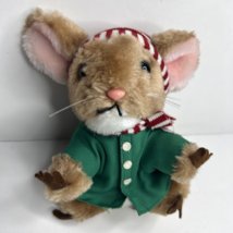 Christmas Mouse Plush Priscilla Hillman Dakin 1981 Vintage Stuffed Animal 7&quot; - £11.04 GBP