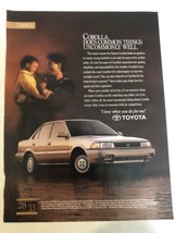 1991 Toyota Corolla Car Vintage Print Ad Advertisement pa14 - $7.91