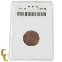 1914 Lincoln Wheat Cent (MS64RB ANACS) Philadelphia MS-64 Red-Brown Penny 1c - £134.28 GBP