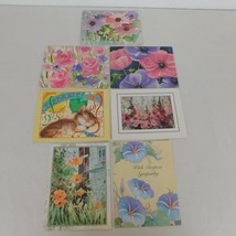 7 Assorted Greeting &amp; Blank Note Cards Vintage March of Dimes Birthday Sympathy - £6.17 GBP