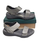 SoftWalk Womens 8M Leather  Comfort Sandals metallic color shoes Excelle... - $22.00