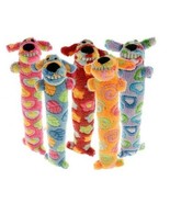 Loofa Swirl Dog Toy 12" Long Colorful Pattern Soft Plush Squeaker - Choose Color - £10.46 GBP