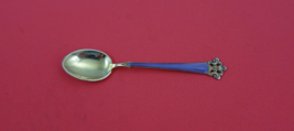 Anitra by Th. Olsens Silver Demitasse Spoon lavender enamel Vermeil 3 3/4&quot; - $54.45