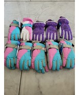 Kid&#39;s Girl&#39;s Wholesale Bulk Lot 10 Pairs Waterproof Winter Snow Ski Gloves - $49.49