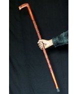 Wooden Walking stick Hand craved usable wooden cane/stick - £36.03 GBP
