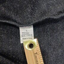 High Neck Women's Gray 1/4 Zip Cotton Blend Sweatshirt Pullover Size Large image 3