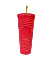 Starbucks Venti Tumbler Studded Dragonfruit Pink Coral Diamond Cold Cup 24oz - £49.61 GBP