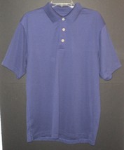 Cubavera Men&#39;s Size L Large Polo Shirt Navy Blue Short Sleeves Polyester - £11.61 GBP