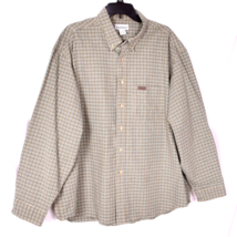 Carhartt Men&#39;s Long Sleeve Button Down Shirt Green Plaid Check Size 2XL - $25.60