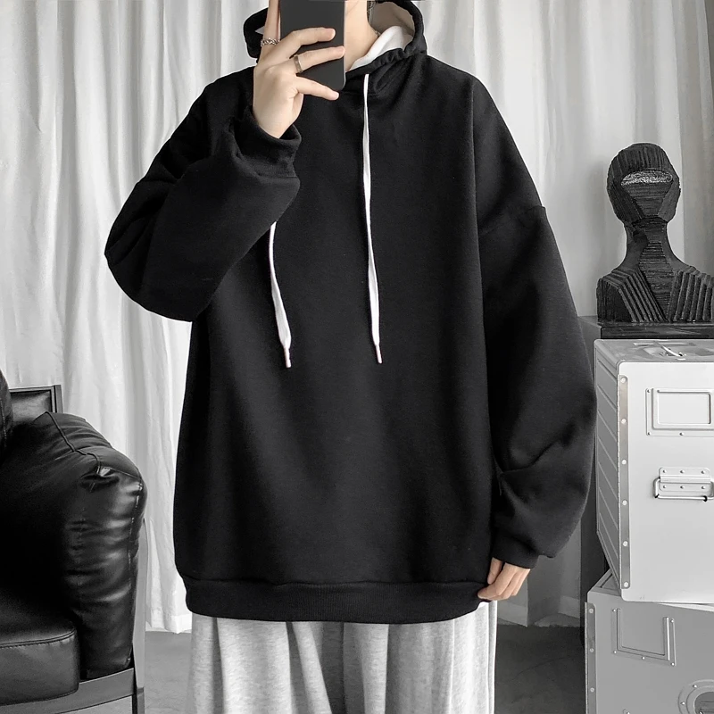  New Spring And Autumn Fashion Trend Loose Hooded Head Port Wind Large Size Swea - $202.21