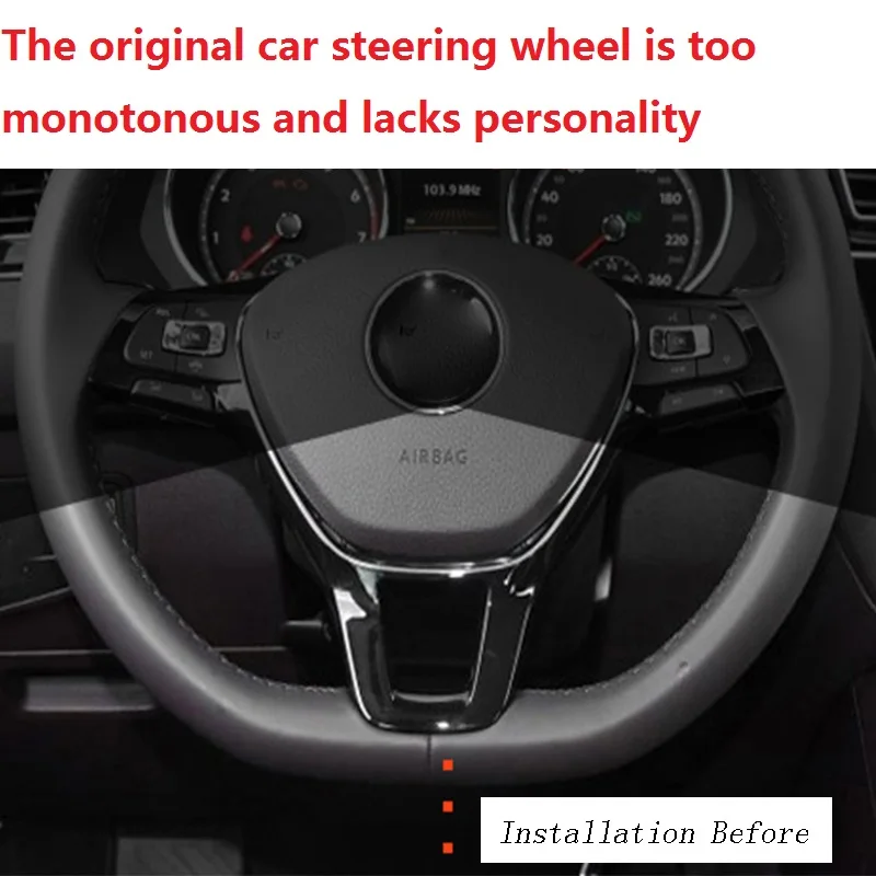 Car Styling Steering Wheel Covers Stickers Accessories For Volkswagen GOLF 7 G - £10.92 GBP
