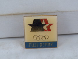 1984 Summer Olympic Games Sponsor Pin - Fuji Xerox- Celluloid Pin  - $15.00