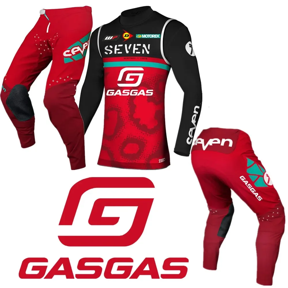 2024 RED SEVEN Zero Dirt Bike Off Road Gear Set GASGAS Motorcycle Race W... - £108.68 GBP