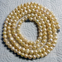 Free Ship: Beautiful 43&quot; Chinese Freshwater Cultured Pearls - £39.96 GBP