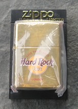 Hard Rock Cafe LONDON, England Zippo Lighter 1998 Polished Brass - $34.30