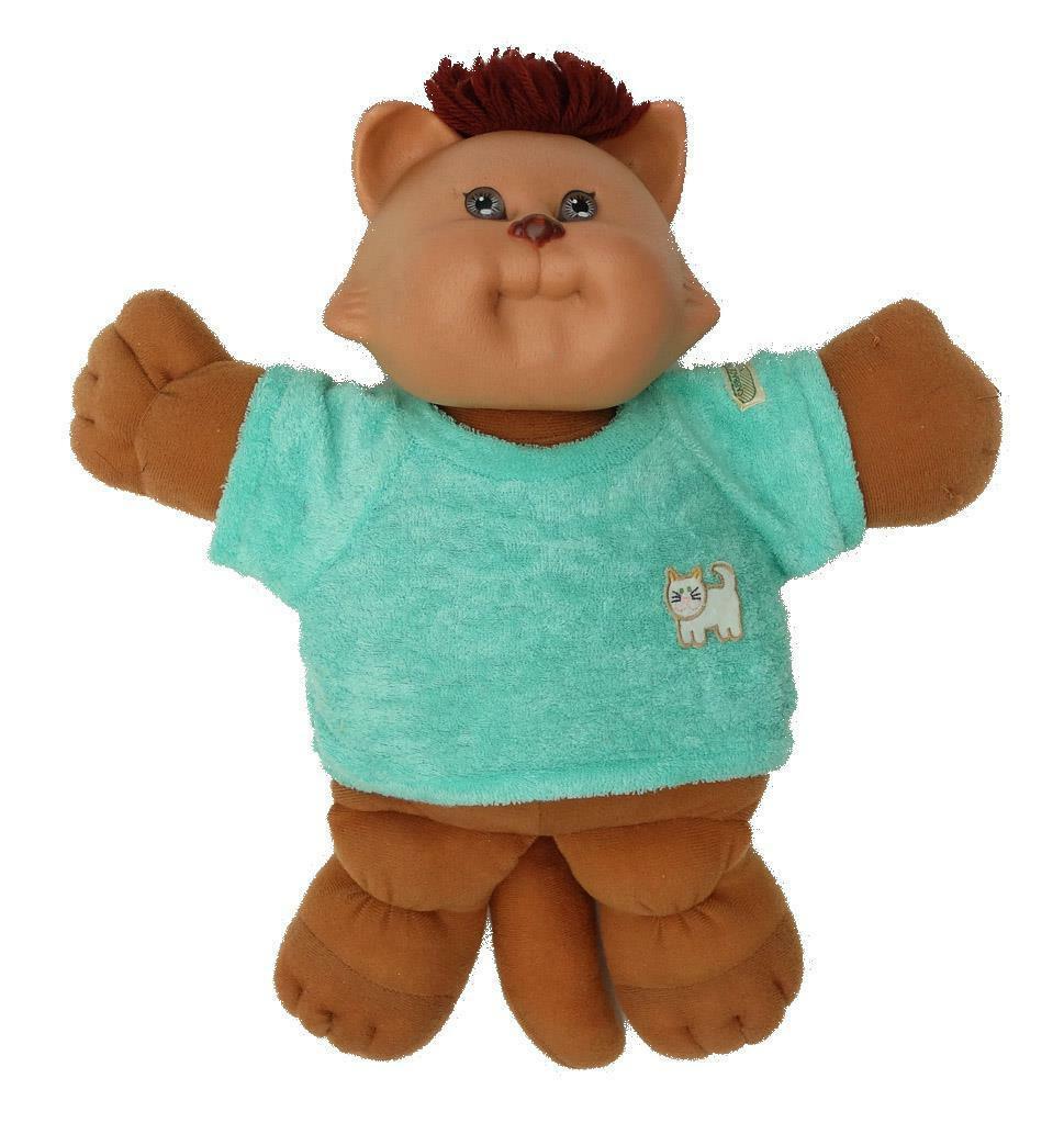 Vintage 1983 Cabbage Patch Koosas Cat Doll signed Xavier Roberts, clothes, shirt - $32.88