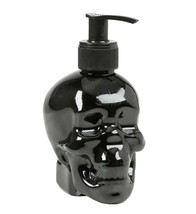 Gothic Black Skull Head Liquid Soap Dispenser Plastic Reusable Scented Halloween - £11.36 GBP