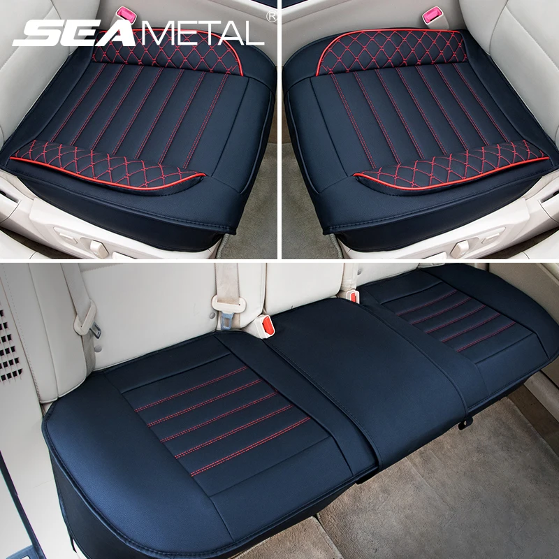 SEAMETAL Full-Surrounded Car Seat Cover Premium PU Leather Auto Seat Protector - £11.98 GBP+