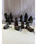 Vintage Nativity Set Piece Lot Plaster Chalkware OOAK hand painted - $49.45