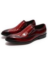 HANDMADE LUXURY MEN DRESS SHOES PATENT LEATHER CASUAL LOAFERS SHINY BLAC... - £125.80 GBP