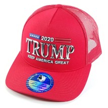 Rare! Metal &quot;Trump 2020 Keep America Great&quot; 5 Panel Hat KAG Ball Cap Red... - $19.95