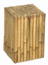 Bamboo Side Table Stool Tiki Patio Deck or Indoor Rustic Square  - $89.00