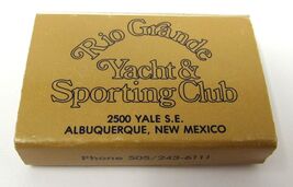 Rio Grande Yacht Sporting Club Restaurant Albuquerque NM Match Book Box - $14.84