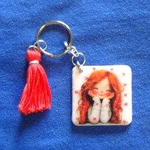 Cute Little Redhead - Handmade Keychain - $15.00