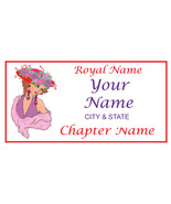 #90 Personalized name badge / tag  FOR THE RED HAT LADY WITH A MAGNETIC ... - $20.46 CAD